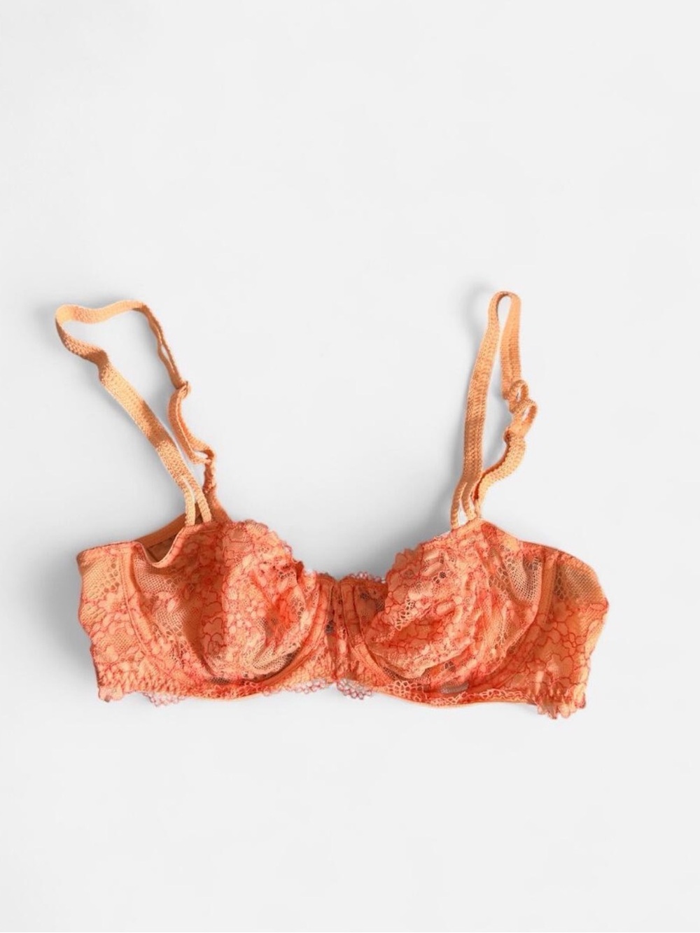 Lace Unlined Side Support Bra in Peach Parfait by Camio Mio | Bare Necessities